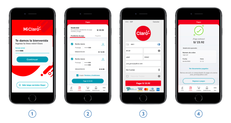 Pagos Claro vía App Mi Claro
