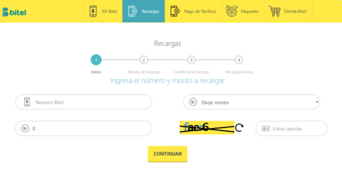 Recargas Bitel Perú